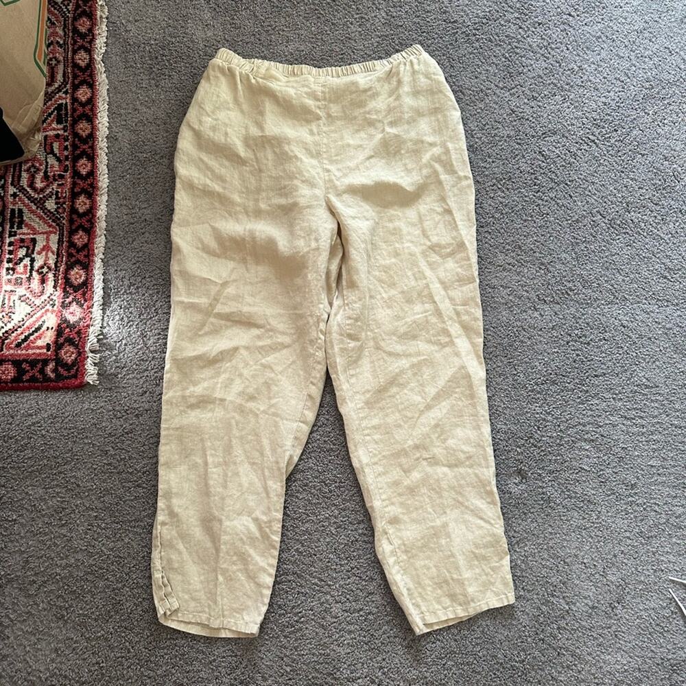 Flax Linen Pull On Pants